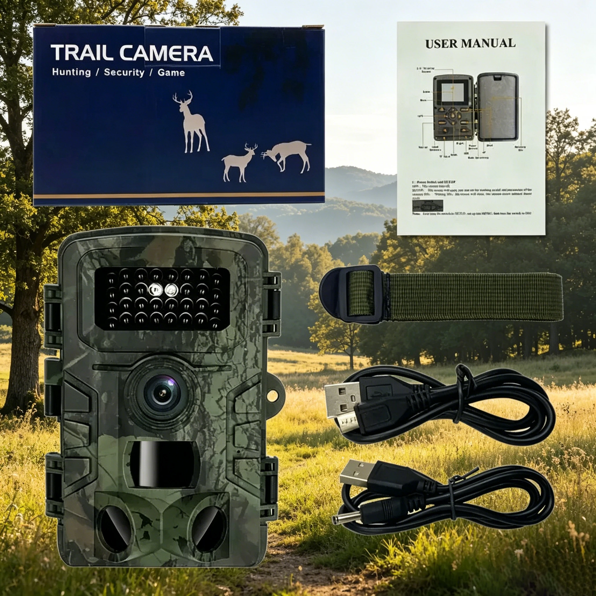 PR700 Outdoor Trail Camera, Infrared Night Vision Wildlife Cam, 20MP HD Image 1080P Video, IP54 Waterproof
PR700 Outdoor Trail Camera, Infrared Night Vision Wildlife Cam, 20MP HD Image 1080P Video, IP54 Waterproof