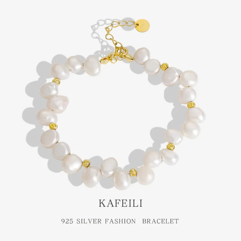 Baroque Irregular Pearl Bracelet, 925 Sterling Silver Women's Korean Edition Fashion Niche Design Jewelry
Baroque Irregular Pearl Bracelet, 925 Sterling Silver Women's Korean Edition Fashion Niche Design Jewelry