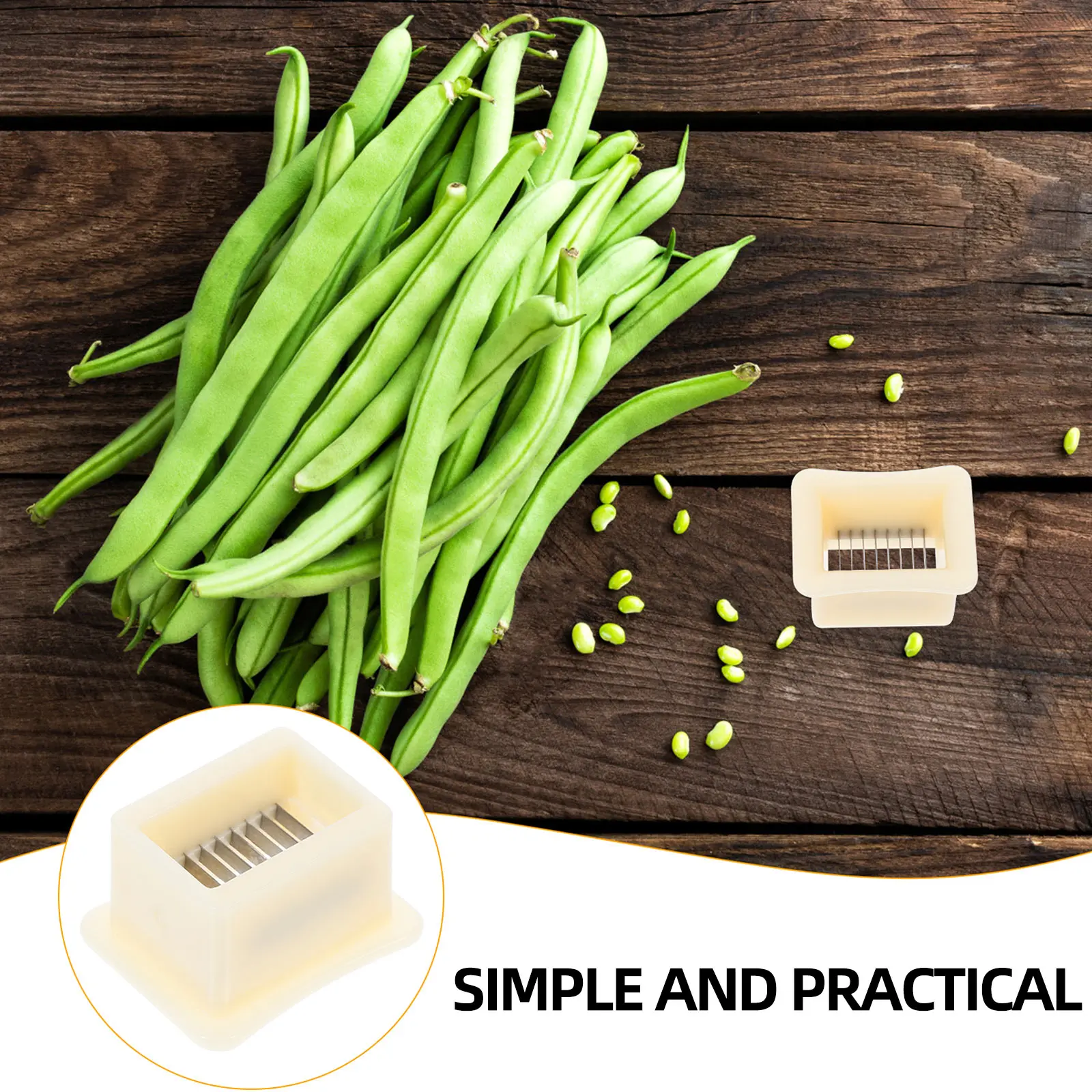 2pcs Plastic Slicer For Green Beans Kitchen Easy Grip Handles Bean Cutter Vegetable Prep Tool Bean Stringer Slicing Tool Peeling
2pcs Plastic Slicer For Green Beans Kitchen Easy Grip Handles Bean Cutter Vegetable Prep Tool Bean Stringer Slicing Tool Peeling