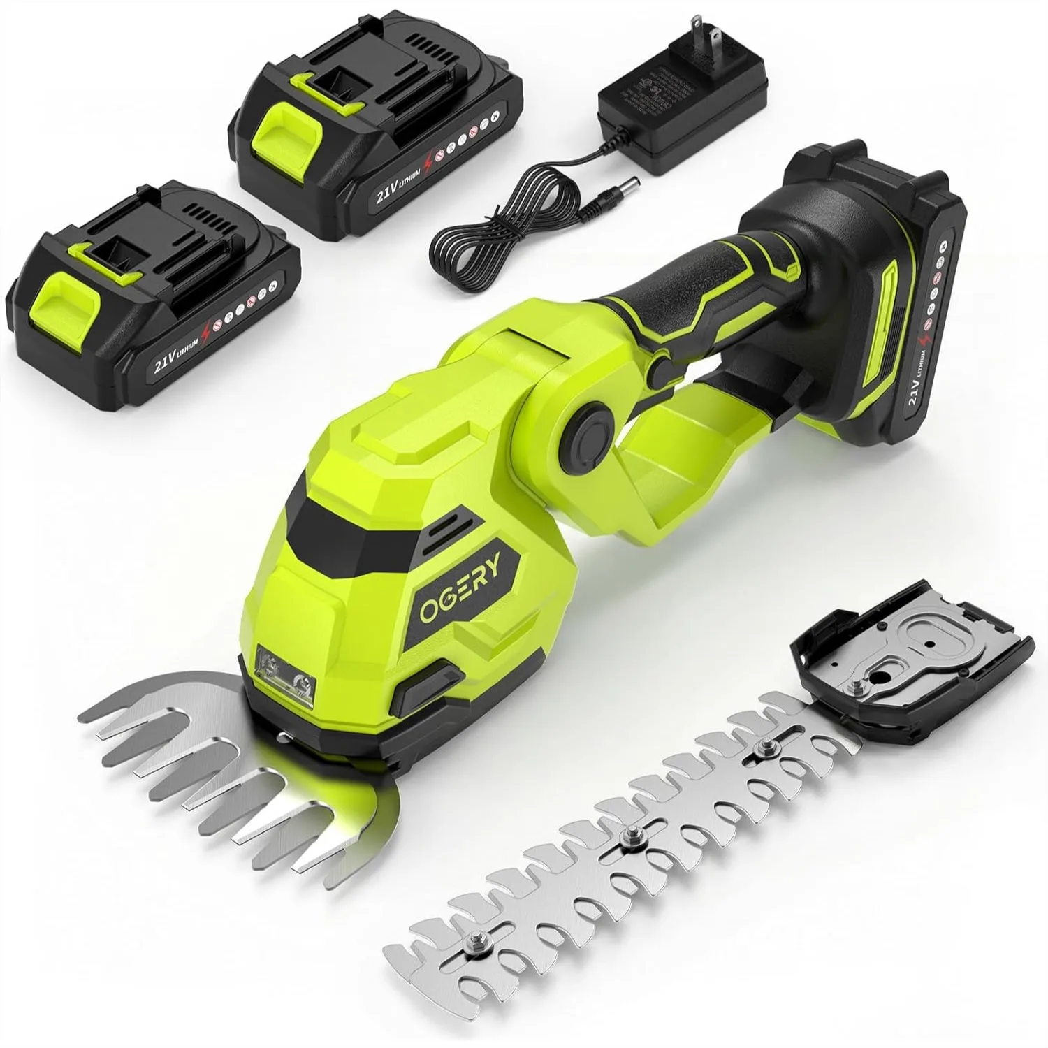 Cordless Hedge Trimmer & Grass Shears, 2-in-1 Dual 21V Batteries, 8.9" Blade & 5.1" Trimmer, Adjustable Angle, Lightweight for
Cordless Hedge Trimmer & Grass Shears, 2-in-1 Dual 21V Batteries, 8.9" Blade & 5.1" Trimmer, Adjustable Angle, Lightweight for