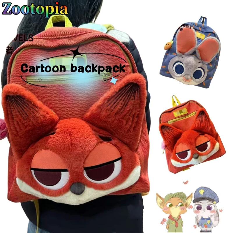 Милый рюкзак Kawaii Zootopia с 3D плюшевой куклой Джуди и Ника, школьная сумка большой вместимости с героями мультфильмов, рюкзак для куклы, праздничный подарок
Милый рюкзак Kawaii Zootopia с 3D плюшевой куклой Джуди и Ника, школьная сумка большой вместимости с героями мультфильмов, рюкзак для куклы, праздничный подарок