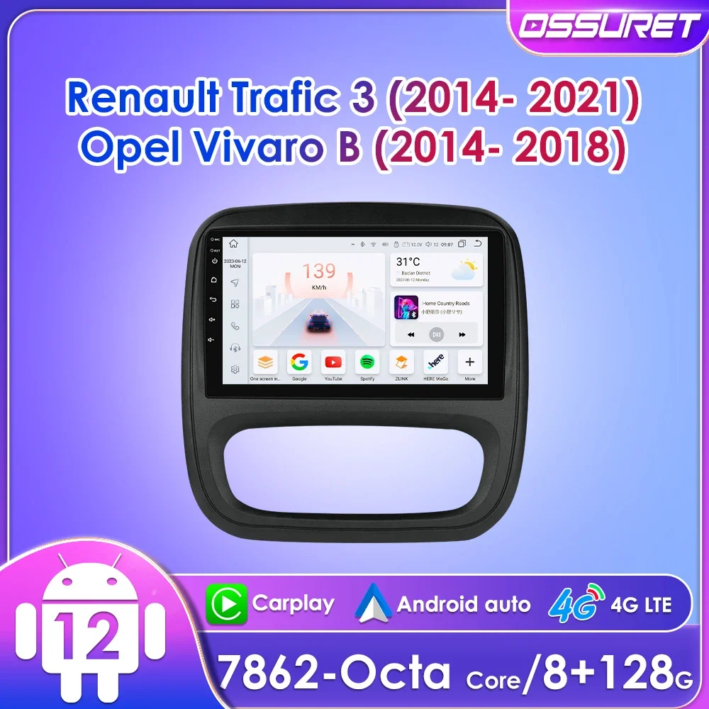 Ossuret 2Din 9inch CarPlay Android Auto Car Radio for Opel Vivaro B 2014 - 2018 Renault Trafic 2014 - 2021 RDS DSP GPS Nav BT 4G
Ossuret 2Din 9inch CarPlay Android Auto Car Radio for Opel Vivaro B 2014 - 2018 Renault Trafic 2014 - 2021 RDS DSP GPS Nav BT 4G