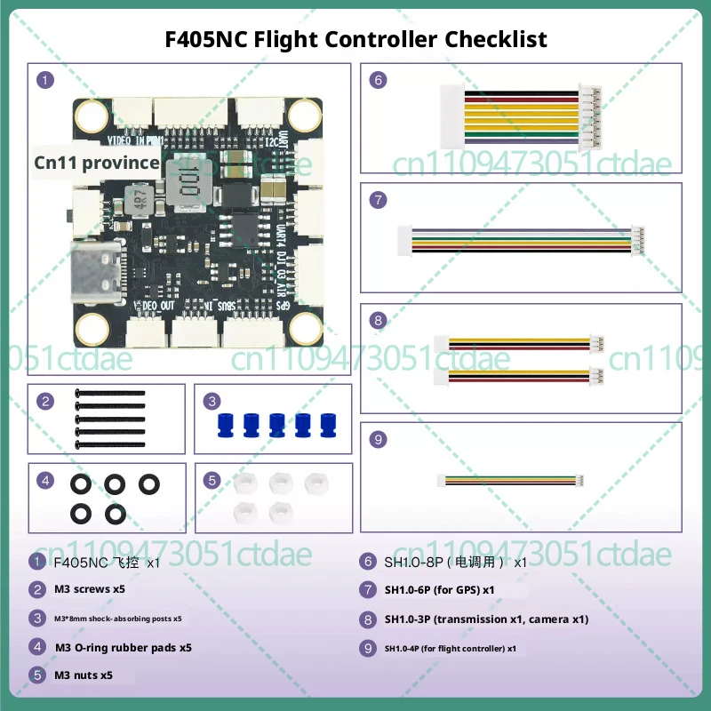 For CORVON F405NC Flight Controller Board Betaflight F405 With Soldered Pads 2-10S
For CORVON F405NC Flight Controller Board Betaflight F405 With Soldered Pads 2-10S