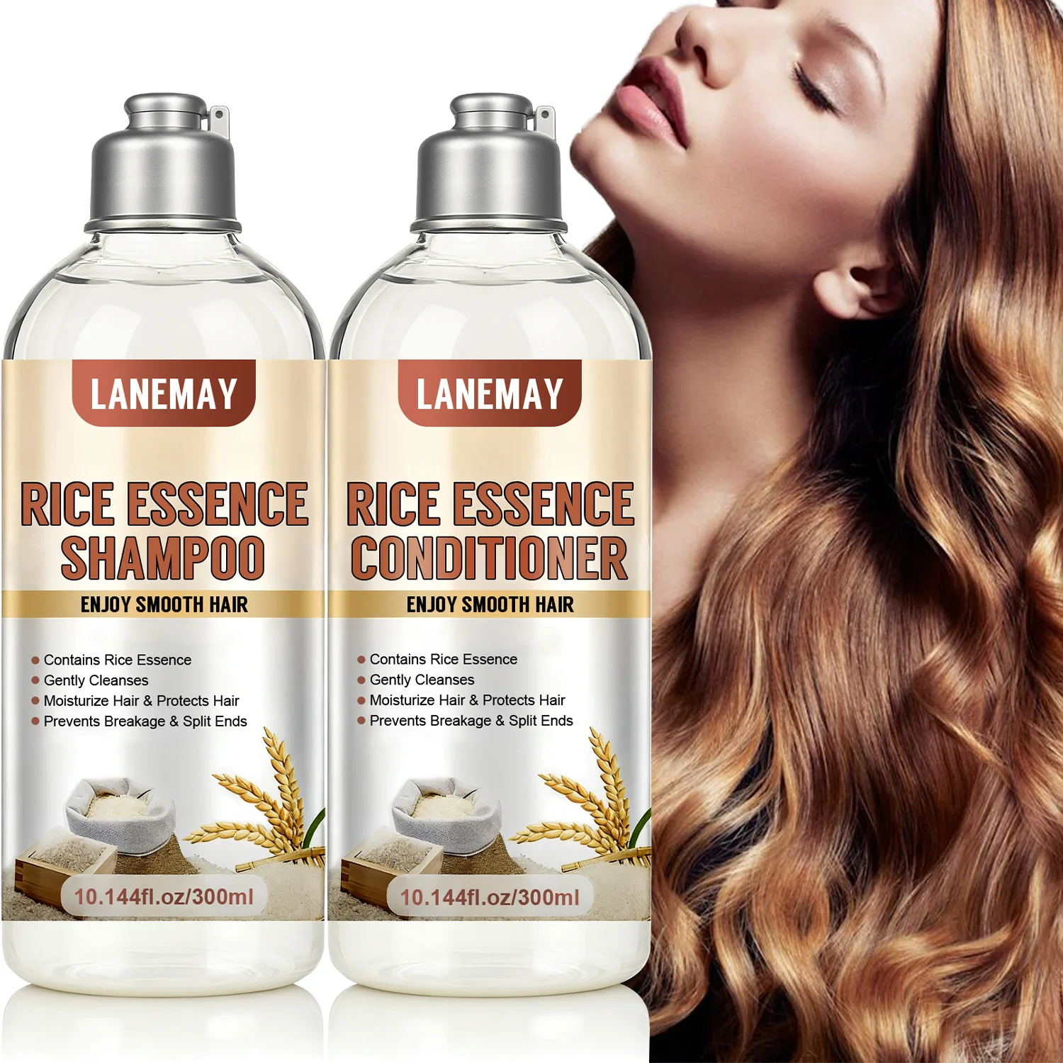 Rice Essence Shampoo & Conditioner Set – Gentle Cleansing with Deep Moisturizing for Smooth, Tangle-Free Hair.
Rice Essence Shampoo & Conditioner Set – Gentle Cleansing with Deep Moisturizing for Smooth, Tangle-Free Hair.