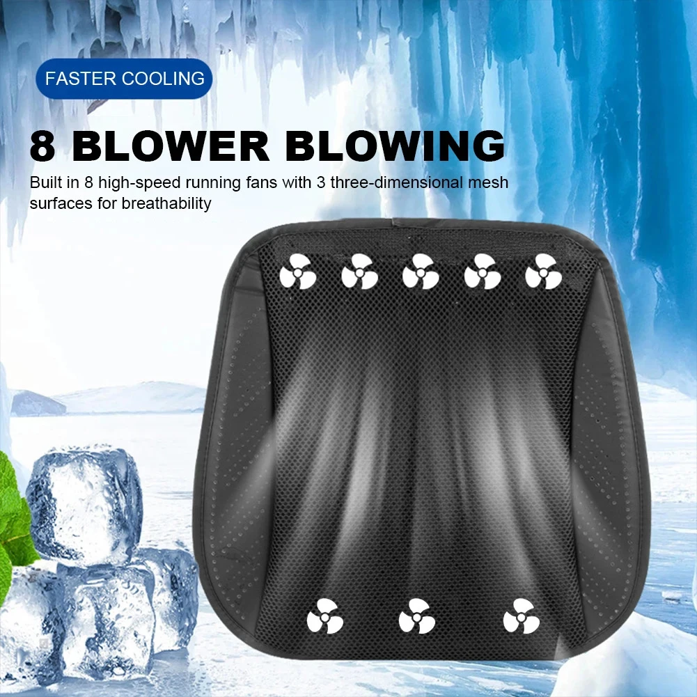 1 Pcs Car Summer Cooling Seat Cushion With USB 8 Fan 3 Levels Adjustable Cooling Cushion Double Layer 3D Ice Silk Seat Cover
1 Pcs Car Summer Cooling Seat Cushion With USB 8 Fan 3 Levels Adjustable Cooling Cushion Double Layer 3D Ice Silk Seat Cover