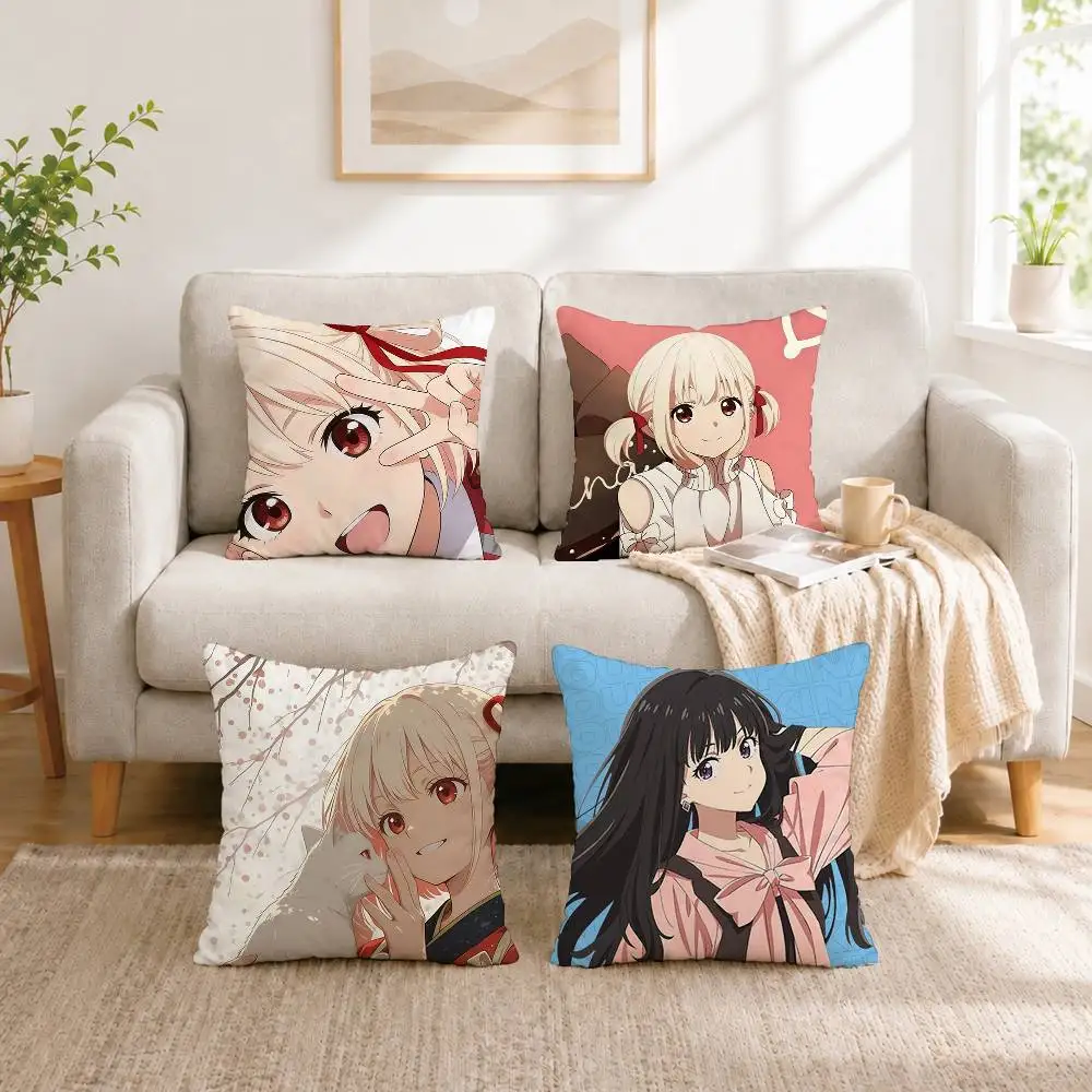 Anime Lycoris Recoil Nishikigi Chisato Square Double-Sided printed Pillow Case Bedroom Bedside Pillow Sofa Cushion Cover Gift
Anime Lycoris Recoil Nishikigi Chisato Square Double-Sided printed Pillow Case Bedroom Bedside Pillow Sofa Cushion Cover Gift