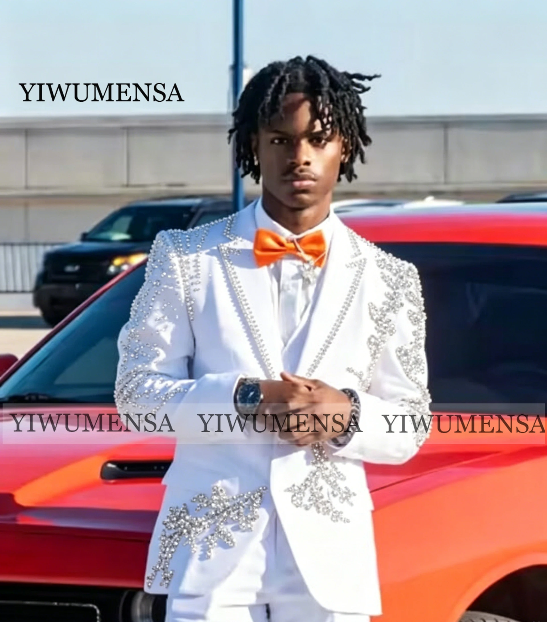 Exclusive Beaded Stones Suit Man Single Breasted Jacket Pants 2 Piece Sets Customized Groom Wedding Tuxedos Trajes Para Hombre
Exclusive Beaded Stones Suit Man Single Breasted Jacket Pants 2 Piece Sets Customized Groom Wedding Tuxedos Trajes Para Hombre