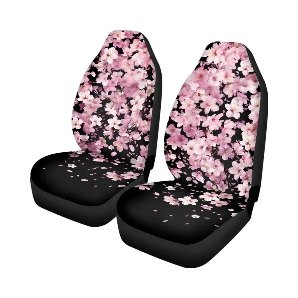 Pink Cherry Blossom Print Car Seat Covers Breathable and Washable Women Cartoon Floral Automotive Seat Cover Universal Driver
Pink Cherry Blossom Print Car Seat Covers Breathable and Washable Women Cartoon Floral Automotive Seat Cover Universal Driver