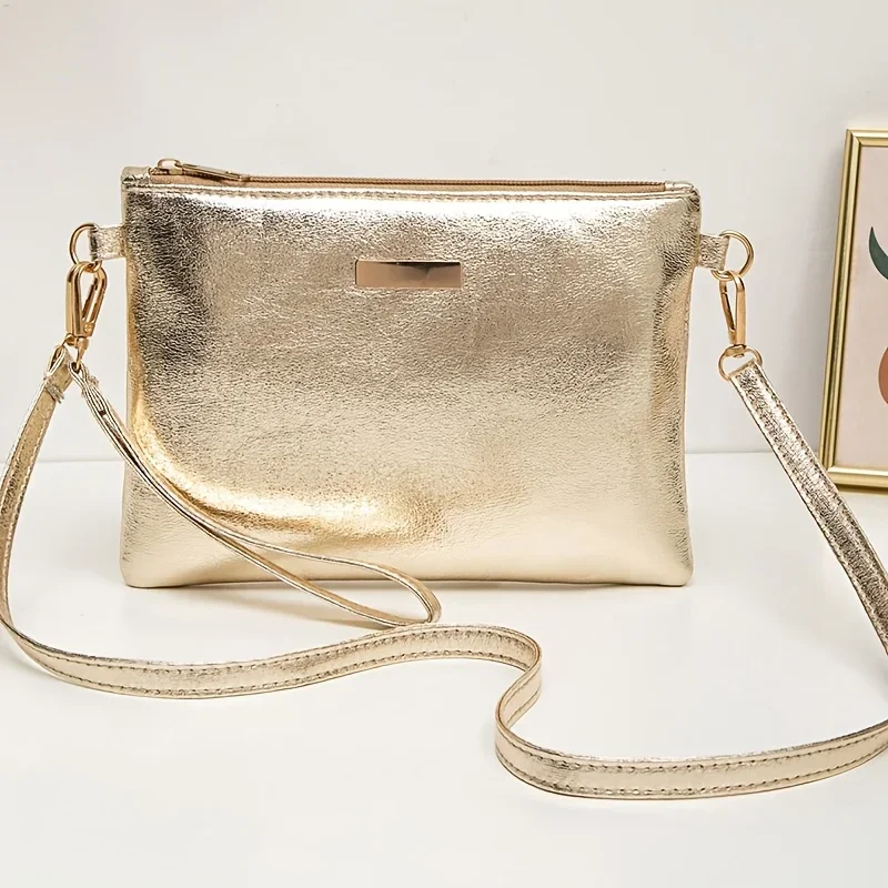 A Stylish And Minimalist Golden Sequined Crossbody Bag, Perfect As a High-End Solid Color Makeup Pouch
A Stylish And Minimalist Golden Sequined Crossbody Bag, Perfect As a High-End Solid Color Makeup Pouch