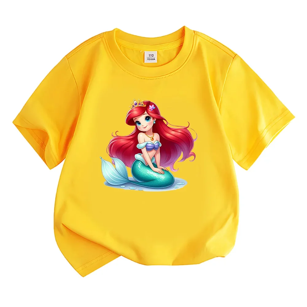Ariel Little Mermaid Tees Disney's Beautiful Princess Tshirt Children Cute Boys Girls Tee-shirt Cotton T-shirt Summer Loose Tops
Ariel Little Mermaid Tees Disney's Beautiful Princess Tshirt Children Cute Boys Girls Tee-shirt Cotton T-shirt Summer Loose Tops