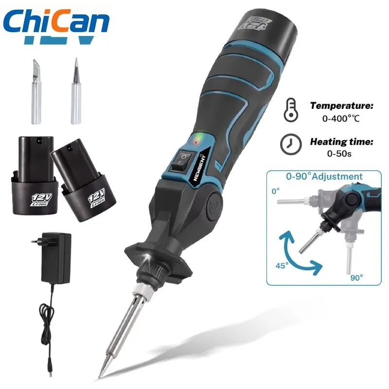 【Upgraded】Electric Soldering Iron Adjustable Temperature Constant Portable Smart Fast Heating Welding Station 30W With 2PCS 12V
【Upgraded】Electric Soldering Iron Adjustable Temperature Constant Portable Smart Fast Heating Welding Station 30W With 2PCS 12V