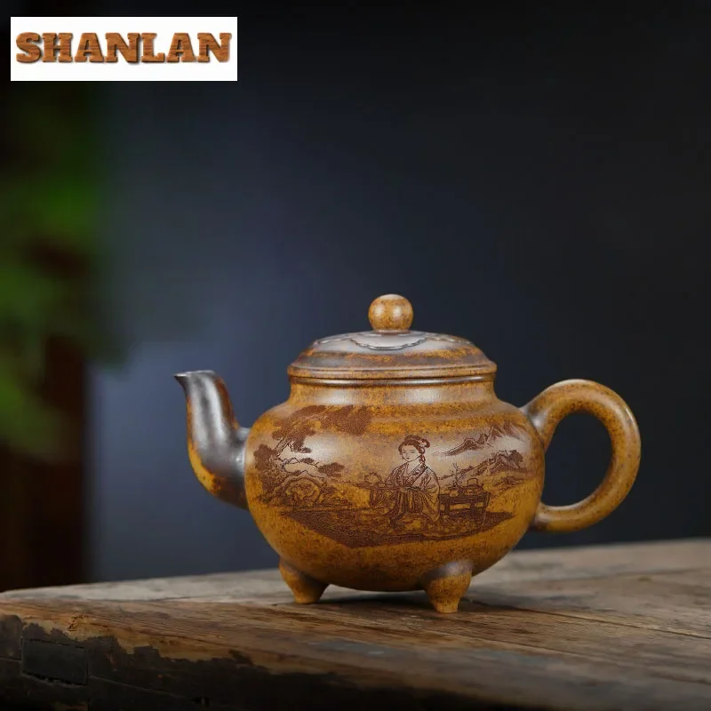 500ml Elegant Yixing Purple Clay Teapots Handmade Ruyi tripodia Pot Raw Ore firewood Mud Kettle with Filter Chinese Zisha TeaSet
500ml Elegant Yixing Purple Clay Teapots Handmade Ruyi tripodia Pot Raw Ore firewood Mud Kettle with Filter Chinese Zisha TeaSet