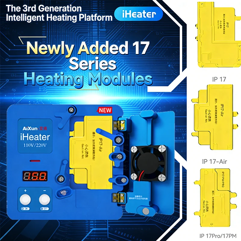 Умный нагревательный стол AiXunysater 3-го поколения 17 17AIR 17PRO 17ProMax Нагревательный модуль
Умный нагревательный стол AiXunysater 3-го поколения 17 17AIR 17PRO 17ProMax Нагревательный модуль