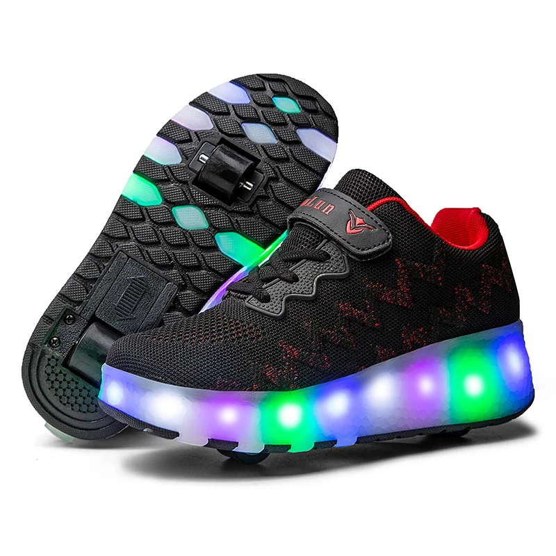 Luminous Kids LED Roller Sports Shoes Light Up USB Sneakers with Wheels Kids Glowing Roller Skates for BoyS Girls Outdoor
Luminous Kids LED Roller Sports Shoes Light Up USB Sneakers with Wheels Kids Glowing Roller Skates for BoyS Girls Outdoor