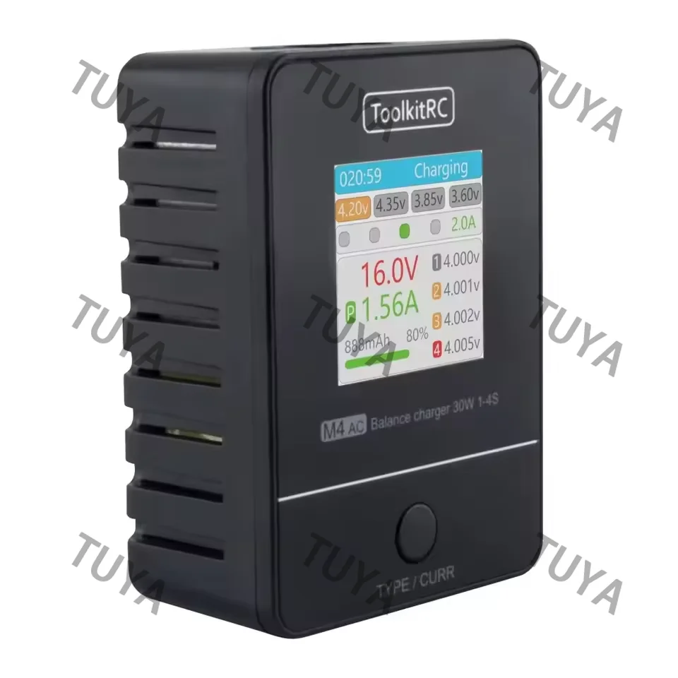 Компактное зарядное устройство M4AC 30W AC для LiPO, LiFe, LiHV аккумуляторов 1-4S с интерфейсом XT60 для радиоуправляемых моделей, FPV-дронов и аккумуляторов для фристайла
Компактное зарядное устройство M4AC 30W AC для LiPO, LiFe, LiHV аккумуляторов 1-4S с интерфейсом XT60 для радиоуправляемых моделей, FPV-дронов и аккумуляторов для фристайла