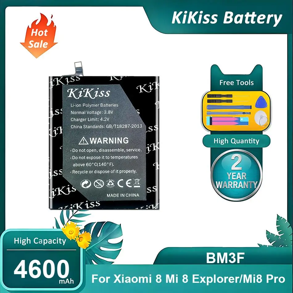KiKiss Battery For Xiaomi 8 Mi 8 Explorer/Mi8 Pro,BM3F,4600mAh
KiKiss Battery For Xiaomi 8 Mi 8 Explorer/Mi8 Pro,BM3F,4600mAh