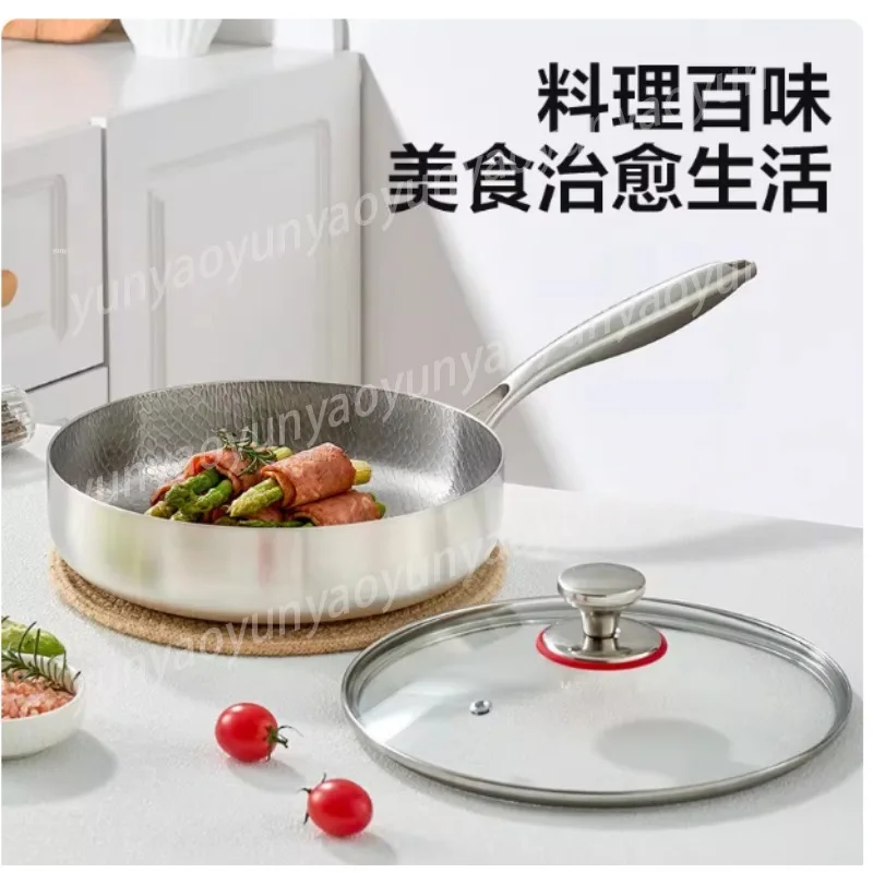 Food Grade Hammer Tone Stainless Steel Frying Pan Non Coating Home Steak Egg Kitchen Cookware
Food Grade Hammer Tone Stainless Steel Frying Pan Non Coating Home Steak Egg Kitchen Cookware