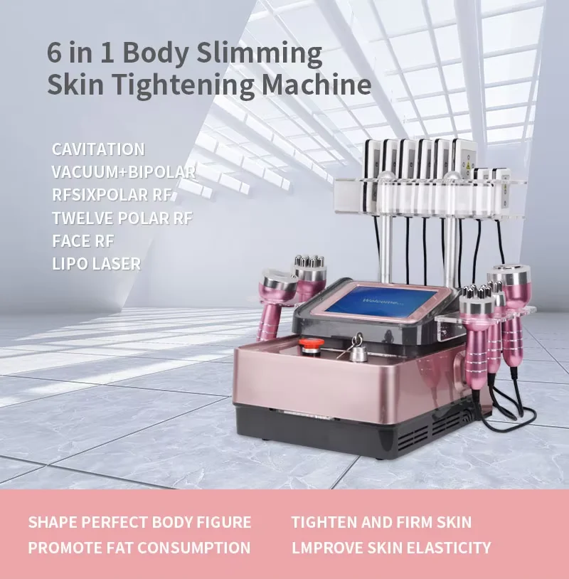 40k cavitation machine 6 in 1 radio frequency 40k vacuum skin tightening face lifting body slimming machine multipolar machine
40k cavitation machine 6 in 1 radio frequency 40k vacuum skin tightening face lifting body slimming machine multipolar machine