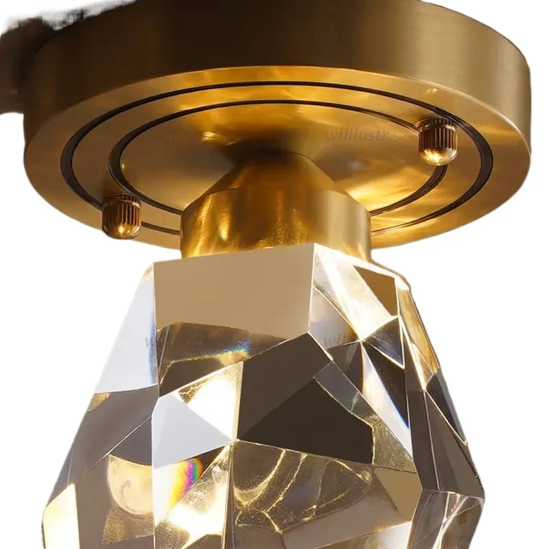 Dasmani Creative Copper Crystal Ceiling Light Luxury Lamp Aisle Balcony Cloakroom Porch Corridor Gallery Closet Led Lighting
Dasmani Creative Copper Crystal Ceiling Light Luxury Lamp Aisle Balcony Cloakroom Porch Corridor Gallery Closet Led Lighting