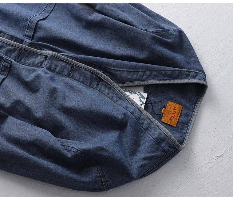 Amekaji Japan Retro Heavy Washing Workwear Clothes 100% Cotton Denim Jacket Men's Trendy Cardigan Top Taoist Robe Men's Jacket 25 S29534512f88a436d8b53472dd83bc557y
