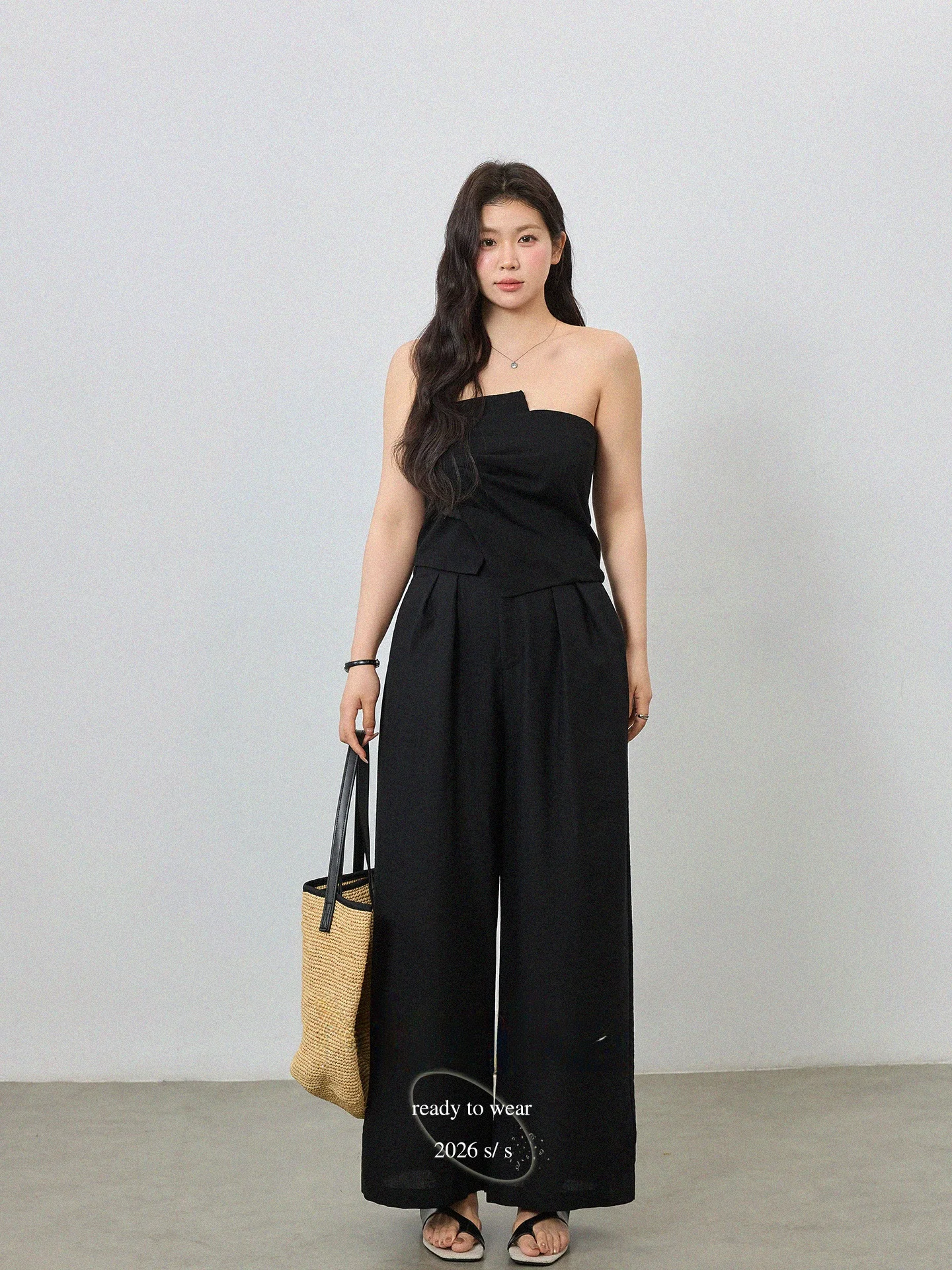Elegant plus Size Women's High Waist Wide Leg Pants Two Piece Set Korean Style Casual Cotton Summer Fashion Ensemble
Elegant plus Size Women's High Waist Wide Leg Pants Two Piece Set Korean Style Casual Cotton Summer Fashion Ensemble