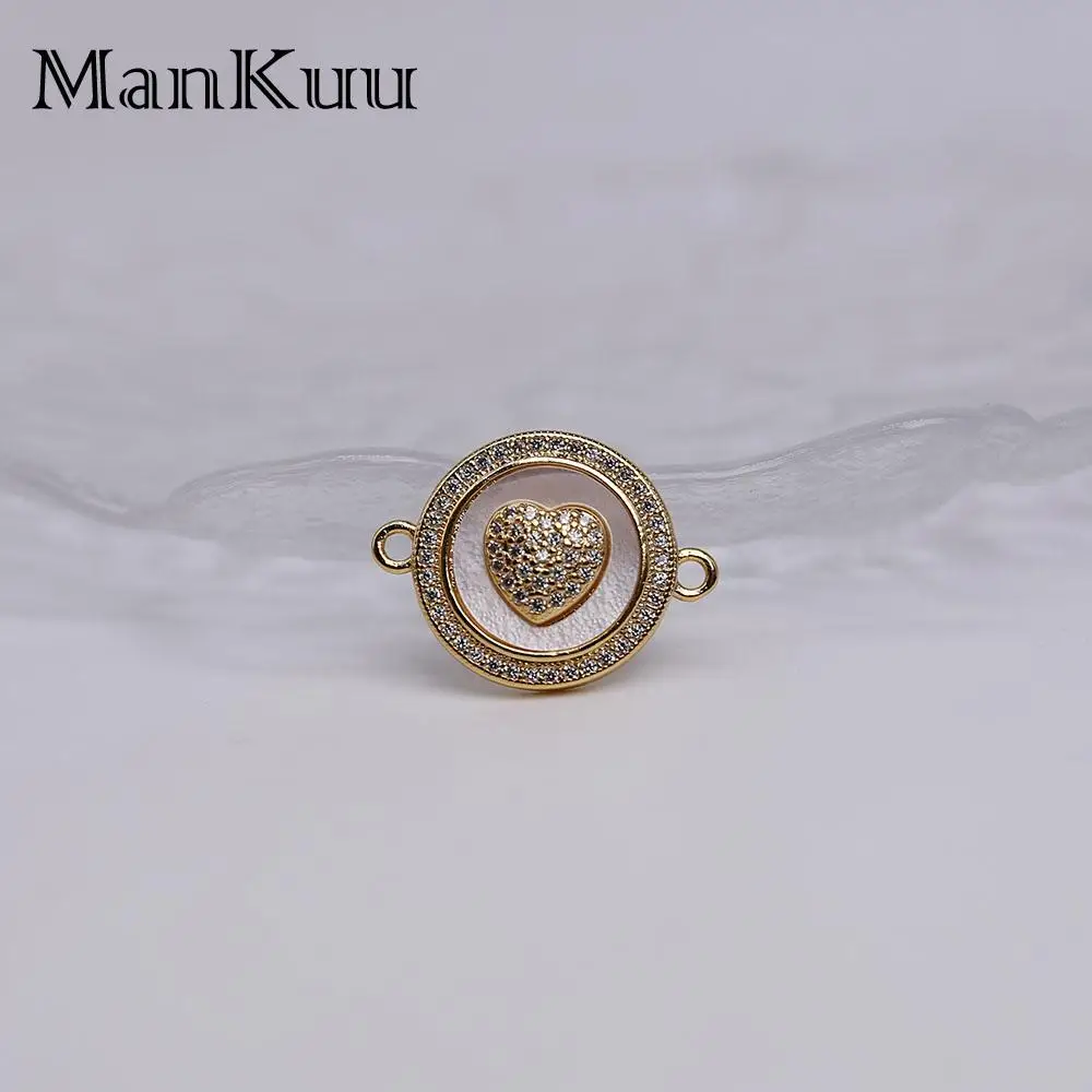 mankuu fashion gold plated heart crown shape shell with white zircon pendant accessories connectors for jewelry making diy
mankuu fashion gold plated heart crown shape shell with white zircon pendant accessories connectors for jewelry making diy