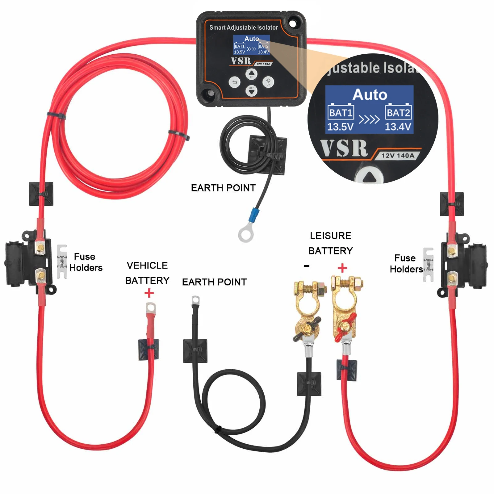 12V 110A RV Voltage Sensitive Split Charge Relay Set Smart 2 Battery Bank Isolator for Camper Car Yacht Steamer car accessories
12V 110A RV Voltage Sensitive Split Charge Relay Set Smart 2 Battery Bank Isolator for Camper Car Yacht Steamer car accessories
