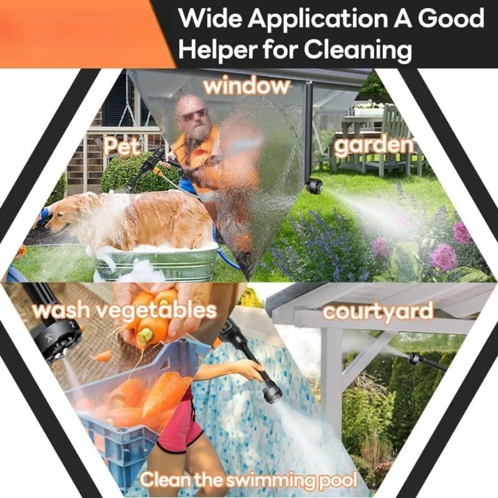 Portable Cordless Electric Pressure Washer 40000mAh Battery Powered with 2 Rechargeable 4.0AH Batteries 6 in 1 Nozzle for Car
Portable Cordless Electric Pressure Washer 40000mAh Battery Powered with 2 Rechargeable 4.0AH Batteries 6 in 1 Nozzle for Car