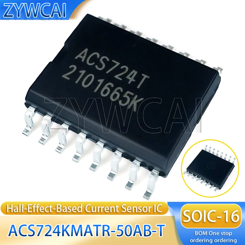 ACS724KMATR-50AB-T SOIC-16 ACS724T ACS724KMATR Hall-effect current sensor integrated circuit
ACS724KMATR-50AB-T SOIC-16 ACS724T ACS724KMATR Hall-effect current sensor integrated circuit