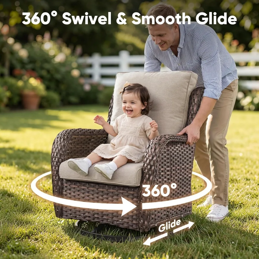 Patio Wicker Chairs Swivel Rocker,Outdoor Patio Furniture Set with Rattan Side Table, All Weather Conversation Set, Customized
Patio Wicker Chairs Swivel Rocker,Outdoor Patio Furniture Set with Rattan Side Table, All Weather Conversation Set, Customized