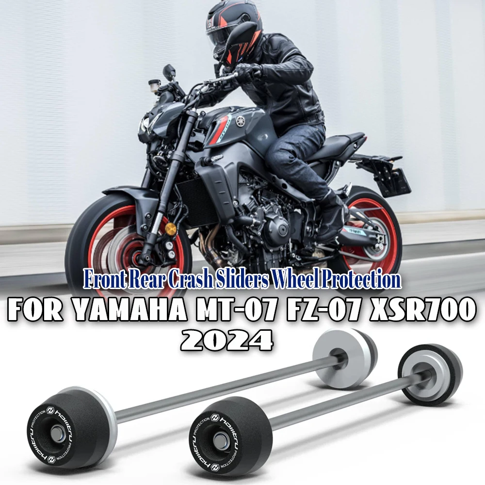 For YAMAHA MT-07 FZ-07 MT07 XSR700 2024 Front Rear Wheel Axle Fork Crash Sliders Wheel Protection MT-07 Motorcycle Accessories
For YAMAHA MT-07 FZ-07 MT07 XSR700 2024 Front Rear Wheel Axle Fork Crash Sliders Wheel Protection MT-07 Motorcycle Accessories