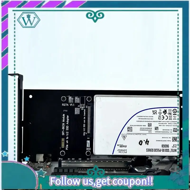 Модернизированный адаптер жесткого диска Pcie 5.0 X4 к U.2 (SFF-8639) SSD Карта адаптера PCI Express Gen5.0 4X к U.2 SFF-8639 SSD-адаптер жесткого диска
Модернизированный адаптер жесткого диска Pcie 5.0 X4 к U.2 (SFF-8639) SSD Карта адаптера PCI Express Gen5.0 4X к U.2 SFF-8639 SSD-адаптер жесткого диска