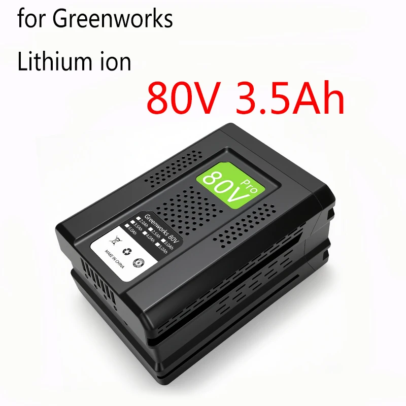 80V Replacement Rechargeable Battery for Greenworks 3.5Ah Lithium Battery for GBA80200 GBA80250 GBA80400 GBA80250 GBA80500
80V Replacement Rechargeable Battery for Greenworks 3.5Ah Lithium Battery for GBA80200 GBA80250 GBA80400 GBA80250 GBA80500