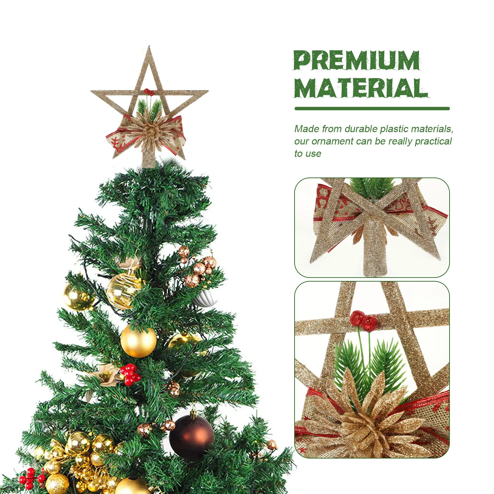 1pc Tree Topper Star Christmas Decoration For Xmas Tree Home Party Supply Festival Ornament Five-Pointed Shaped Glitter
1pc Tree Topper Star Christmas Decoration For Xmas Tree Home Party Supply Festival Ornament Five-Pointed Shaped Glitter