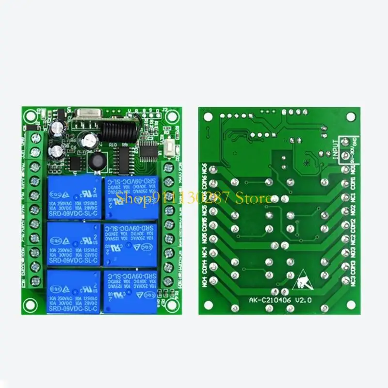 J1HC 315/433mhz DC 12v 6ch 6ch Rf Wireless Remote Control Switch System, Transmitter + Receiver, 2000m Long Distance
J1HC 315/433mhz DC 12v 6ch 6ch Rf Wireless Remote Control Switch System, Transmitter + Receiver, 2000m Long Distance