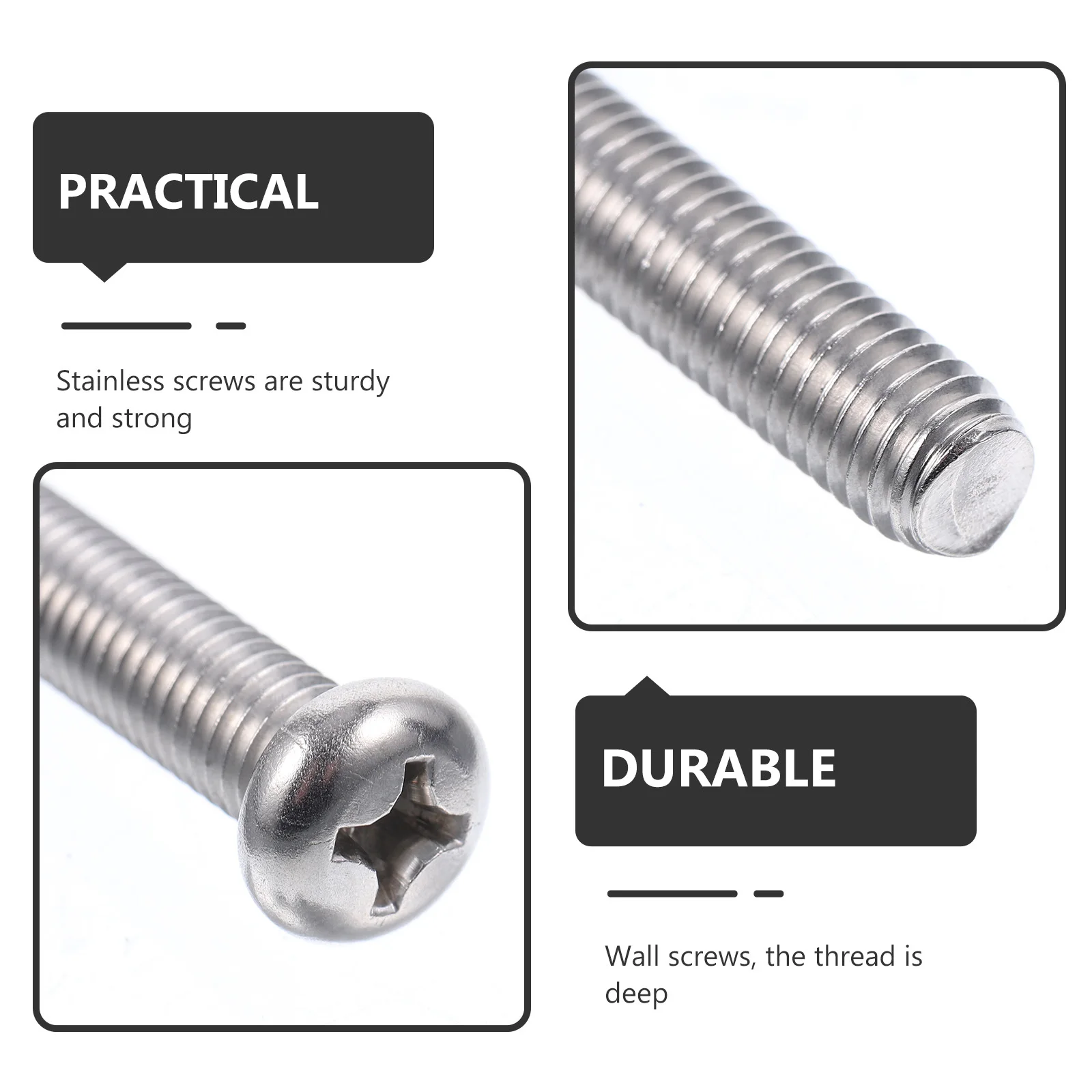 10Pcs Stainless Steel Pan Head Screws M8x45mm Cross Recessed Strong Rust Resistant for Wall Mount Bracket Hanging Hardware
10Pcs Stainless Steel Pan Head Screws M8x45mm Cross Recessed Strong Rust Resistant for Wall Mount Bracket Hanging Hardware