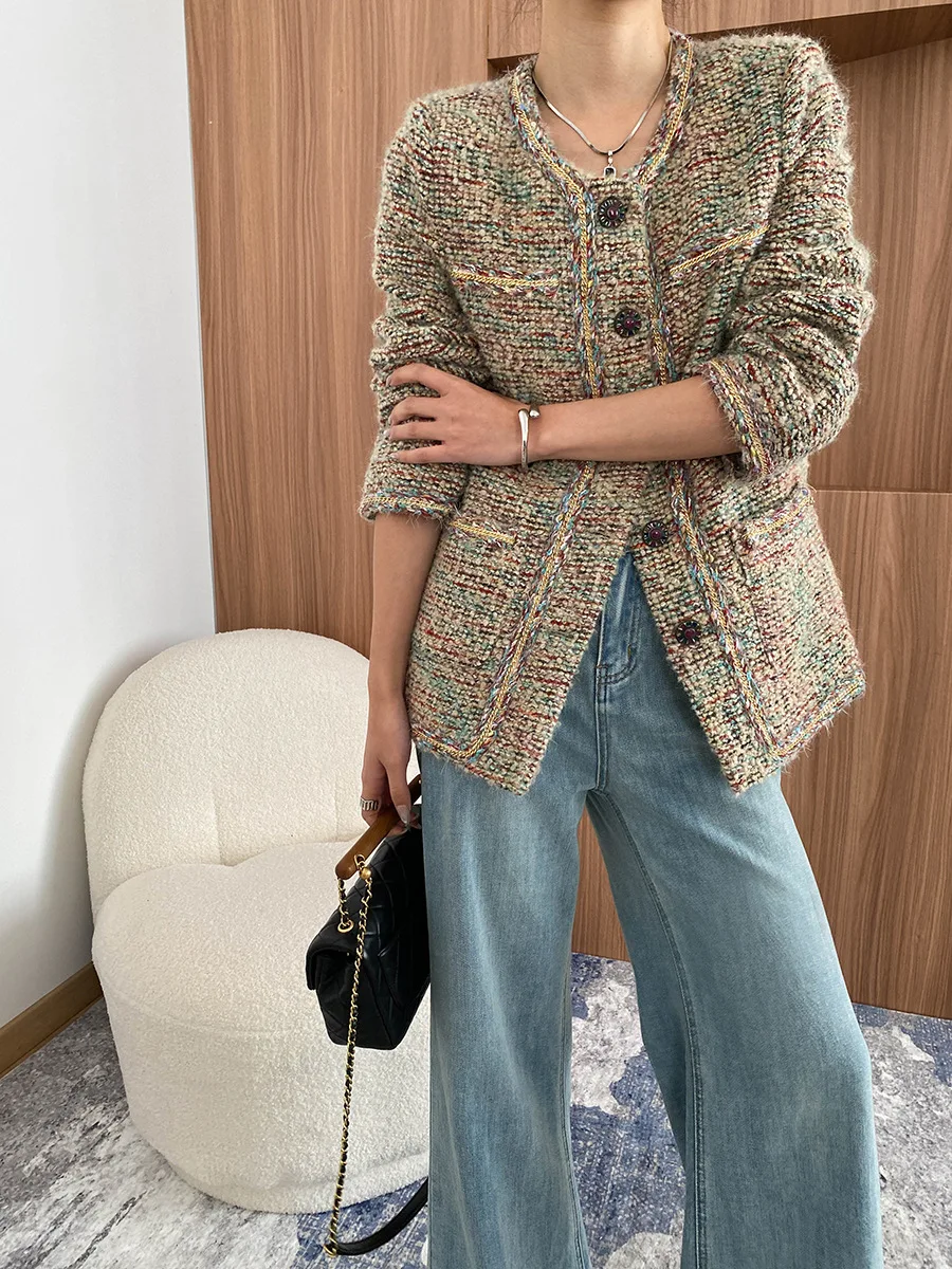 Spring and Autumn Women's Casual Multi color Splicing Round Neck Long Sleeve Jacket
Spring and Autumn Women's Casual Multi color Splicing Round Neck Long Sleeve Jacket