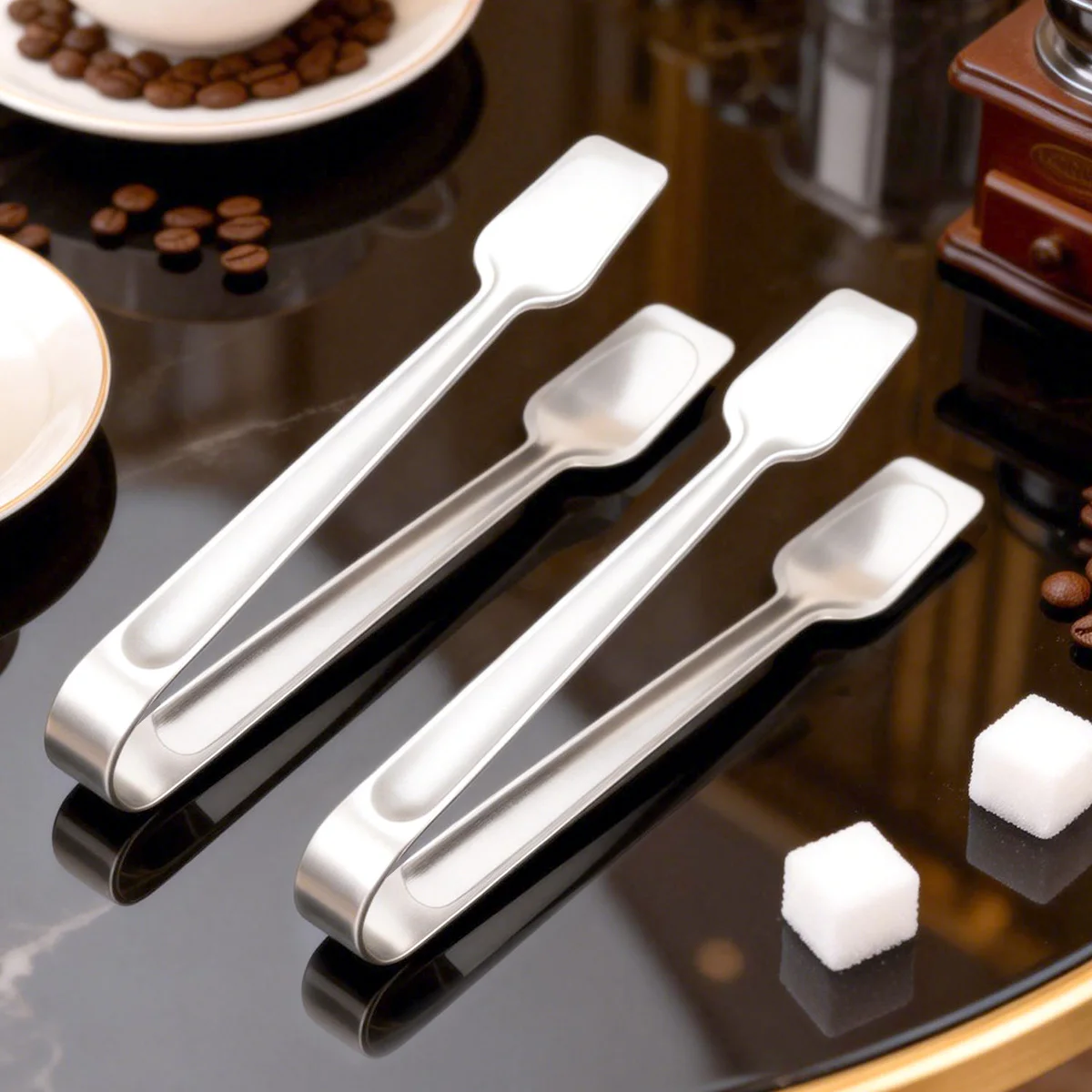 E9 2 Pack Ice Tongs BBQ Mini Sugar Tongs, 5 Inch Tong for Serving Food Small Serving Tong, Kitchen Tong for Appetizers Tea Party
E9 2 Pack Ice Tongs BBQ Mini Sugar Tongs, 5 Inch Tong for Serving Food Small Serving Tong, Kitchen Tong for Appetizers Tea Party