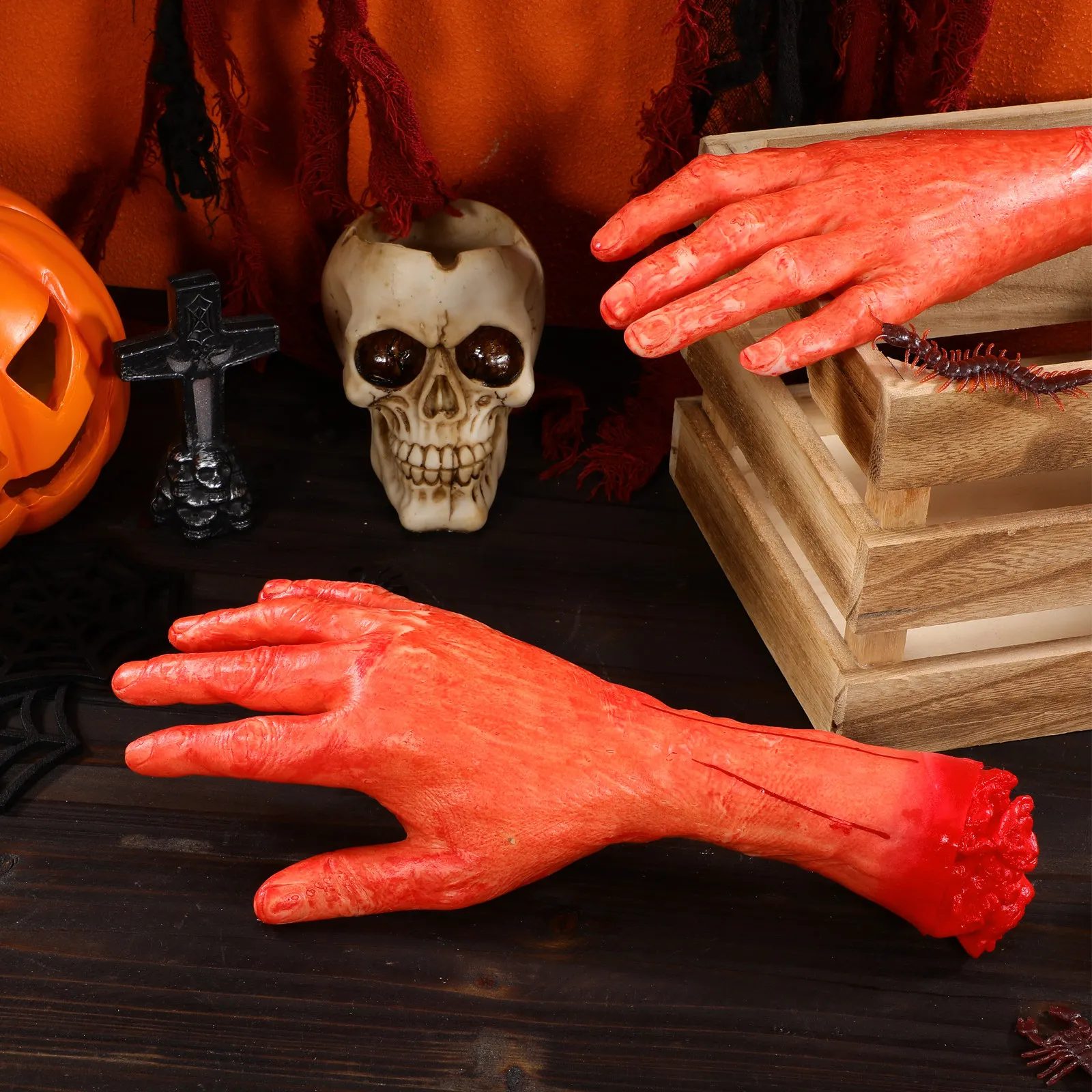 2Pcs Skin-Like Rubber Broken Hand Halloween Decoration Severed Limb Prop Scary Atmosphere for Costume Party Horror Theme
2Pcs Skin-Like Rubber Broken Hand Halloween Decoration Severed Limb Prop Scary Atmosphere for Costume Party Horror Theme
