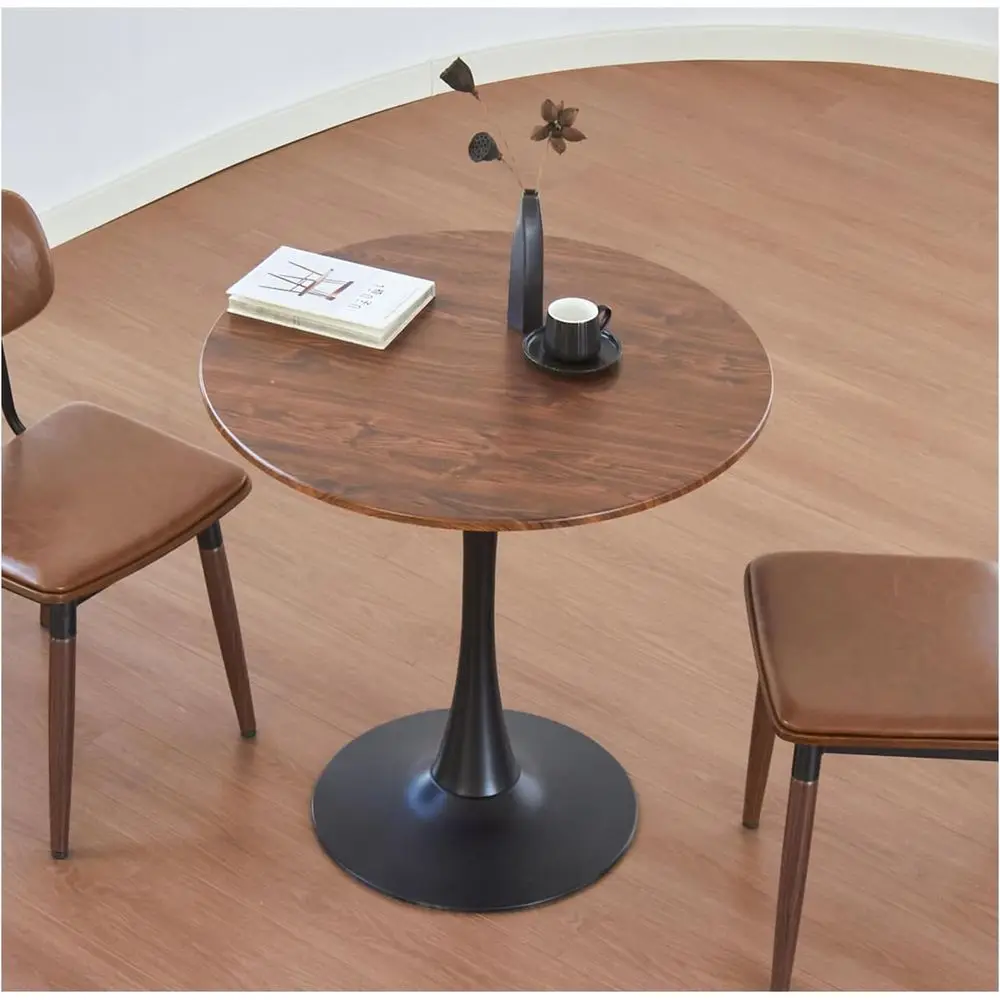 24 Round Tulip Table with Thickened Top and Metal Base, Modern Bistro Style for Small Spaces, Living Room, Caramel Brown
24 Round Tulip Table with Thickened Top and Metal Base, Modern Bistro Style for Small Spaces, Living Room, Caramel Brown