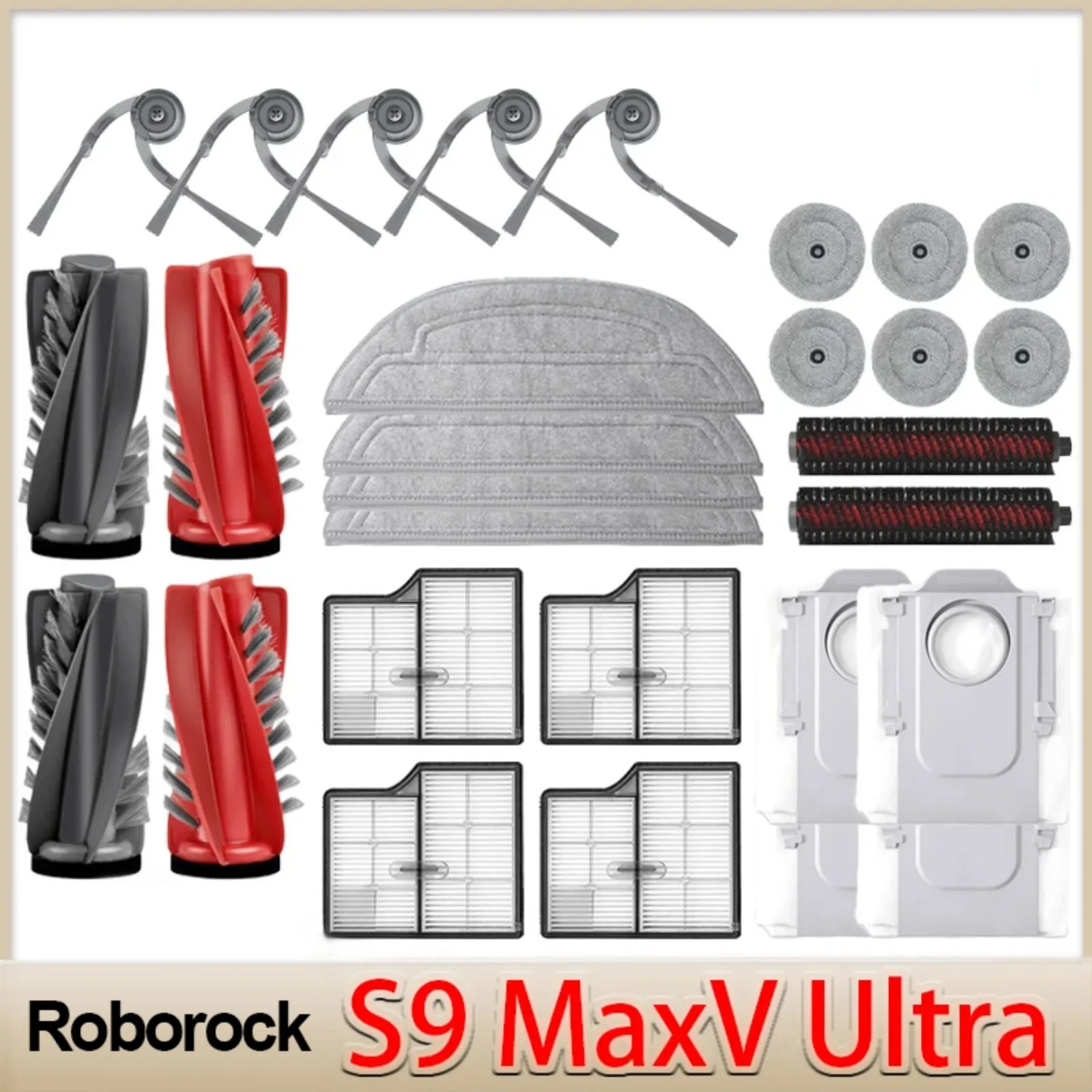Compatible Roborock S9 MaxV Ultra/Saros 10 filters DuoVivide main brush/side brush mop dust bag robot vacuum cleaner accessories
Compatible Roborock S9 MaxV Ultra/Saros 10 filters DuoVivide main brush/side brush mop dust bag robot vacuum cleaner accessories