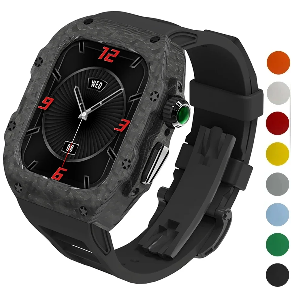 Carbon Fiber Modification Kit For Apple Watch Case Strap 10 42 46mm Fluororubber RM Sports Band For iWatch 9 8 7 6 5 4SE 45 44MM
Carbon Fiber Modification Kit For Apple Watch Case Strap 10 42 46mm Fluororubber RM Sports Band For iWatch 9 8 7 6 5 4SE 45 44MM