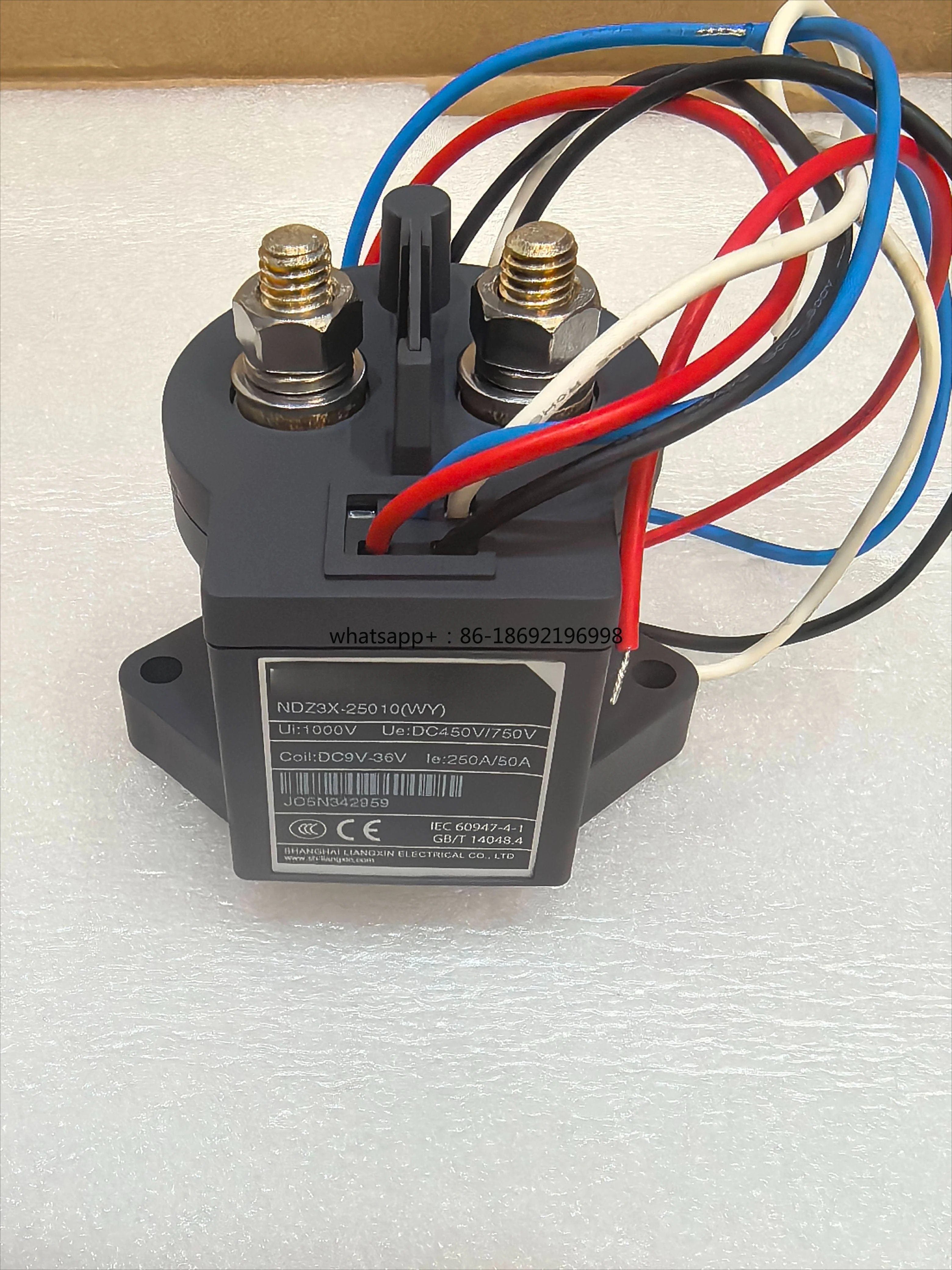 NDZ3X-25010 HV DC Contactor Coil 9-36V Touchpoint 250A1000V250A Four-wire
NDZ3X-25010 HV DC Contactor Coil 9-36V Touchpoint 250A1000V250A Four-wire
