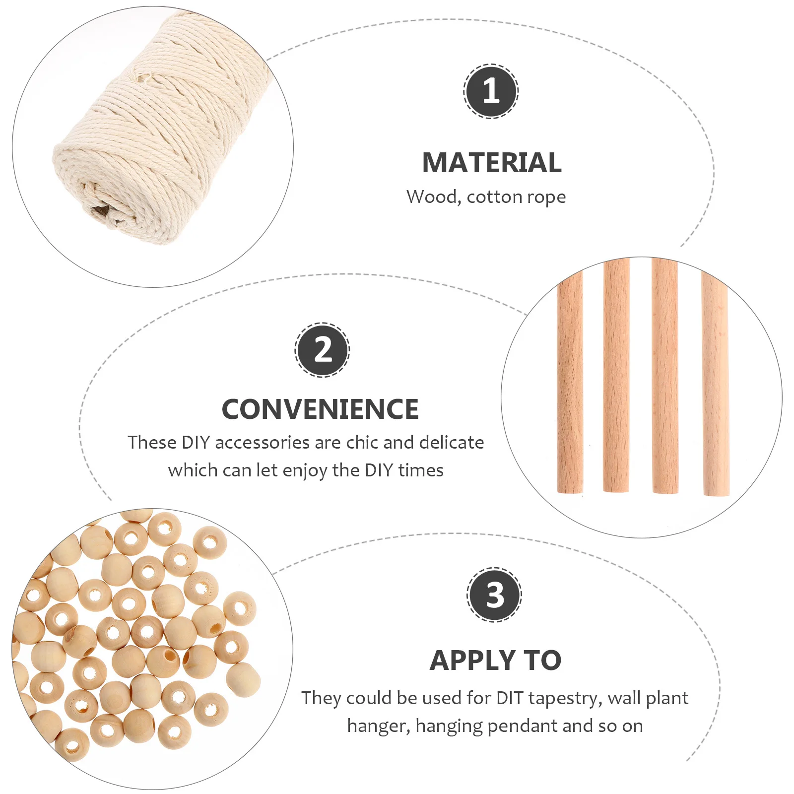 1 Set Diy Tapestry Kit Cotton Macrame Wood Ring Stick Beads For Wall Hanging Plant Holder Handmade Craft Decor Macrame Cord Kit
1 Set Diy Tapestry Kit Cotton Macrame Wood Ring Stick Beads For Wall Hanging Plant Holder Handmade Craft Decor Macrame Cord Kit