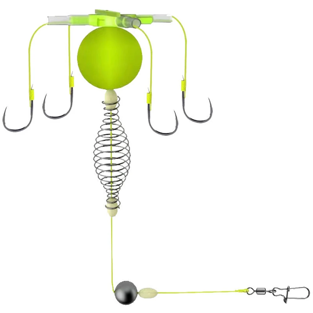4Pcs 4 Hook Fishing Spring Bait Cage Anti Winding Reverse Bottom Rig Adjustable Group Feeder Sinker Float for Fishing Lovers
4Pcs 4 Hook Fishing Spring Bait Cage Anti Winding Reverse Bottom Rig Adjustable Group Feeder Sinker Float for Fishing Lovers