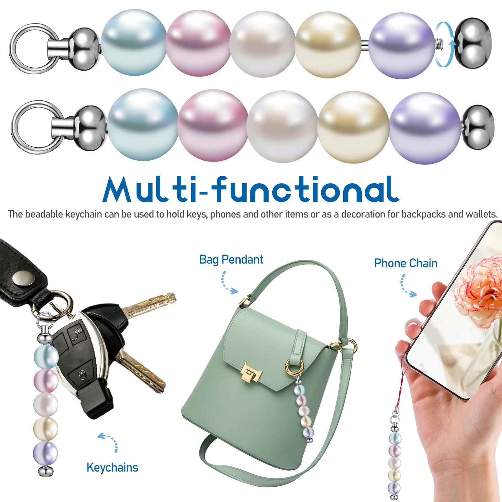 10 pcs Beaded Keychain Bars Beadable Metal Keychains DIY Accessories Classic Sturdy Compact Lightweight Multi-Functional
10 pcs Beaded Keychain Bars Beadable Metal Keychains DIY Accessories Classic Sturdy Compact Lightweight Multi-Functional