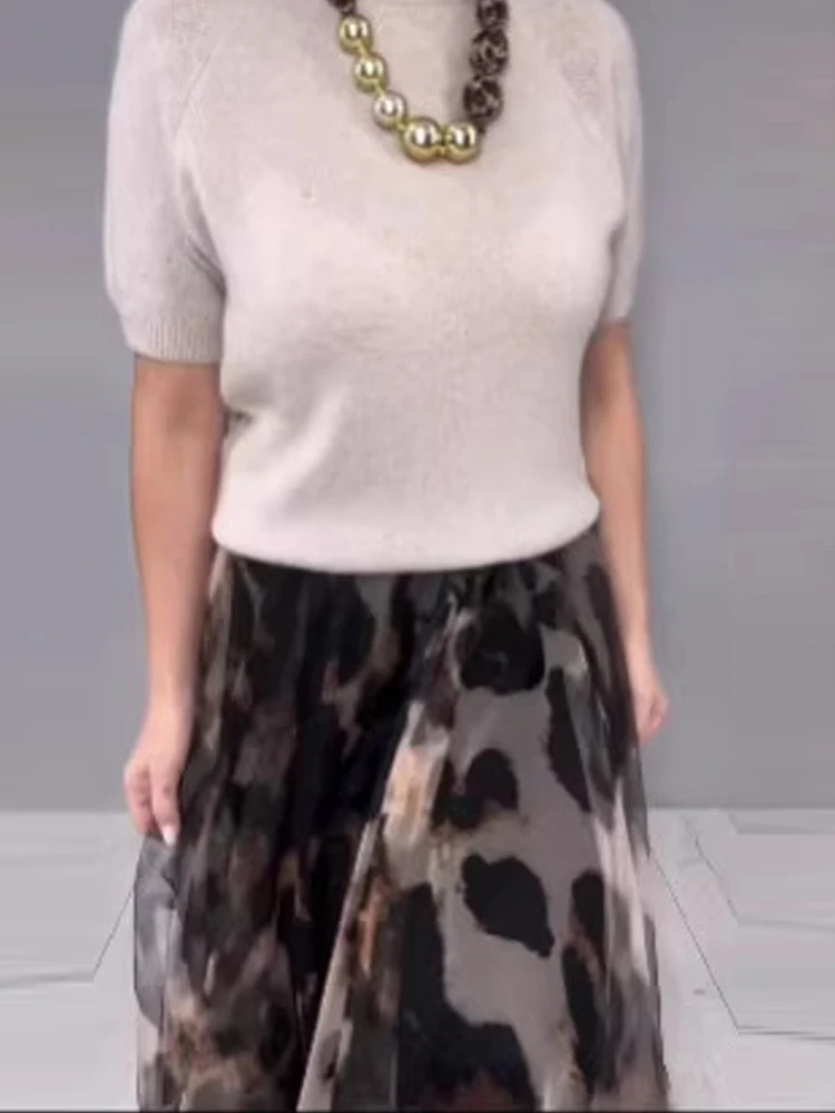 2026 Повседневная сетчатая юбка с короткими рукавами, костюмы, элегантный пуловер с круглым вырезом, топ и длинная юбка, женский модный комплект с принтом, вечерние наряды из 2 предметов
2026 Повседневная сетчатая юбка с короткими рукавами, костюмы, элегантный пуловер с круглым вырезом, топ и длинная юбка, женский модный комплект с принтом, вечерние наряды из 2 предметов