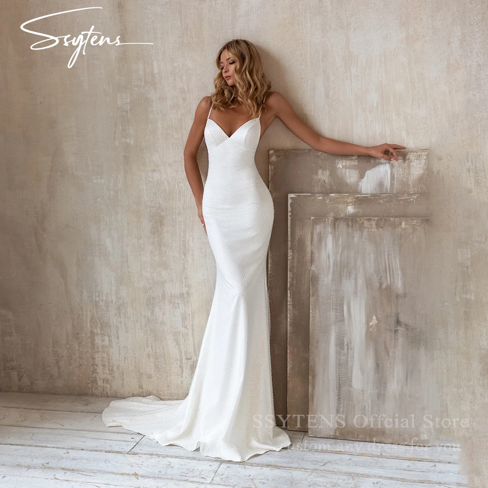SSYTENS Sexy White Mermaid Wedding Dresses For Woman Backless Simple Bridal Custom Gown Sweep Train Robe De Mariage New Arrival
SSYTENS Sexy White Mermaid Wedding Dresses For Woman Backless Simple Bridal Custom Gown Sweep Train Robe De Mariage New Arrival