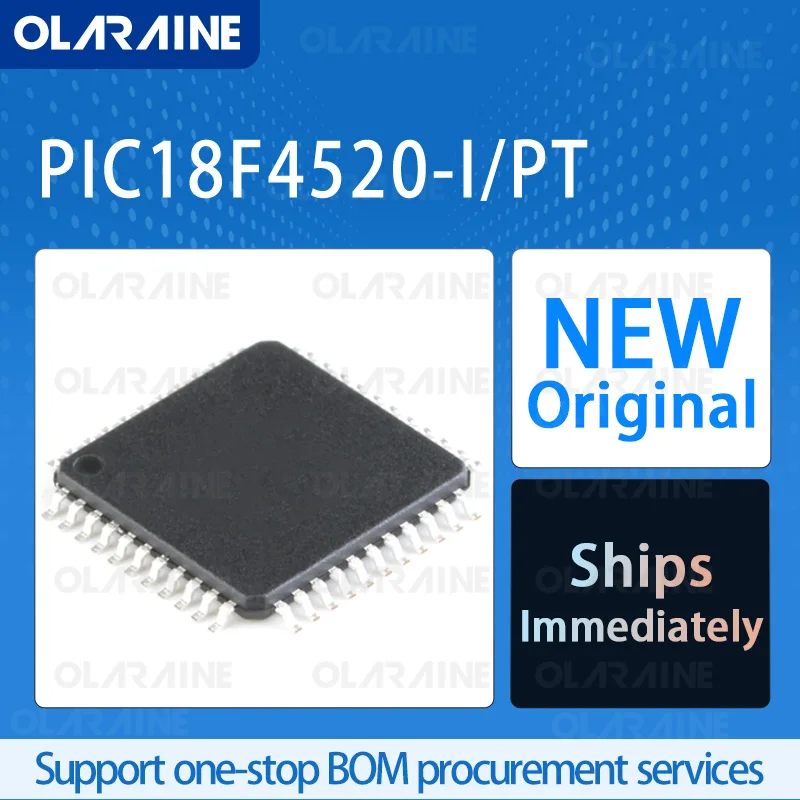 1/5/10Pcs PIC18F4520-I/PT TQFP-44 original ic chip 8-bit microcontroller RoHS Core PIC18 Program memory 32 kB Voltage 5.5 V
1/5/10Pcs PIC18F4520-I/PT TQFP-44 original ic chip 8-bit microcontroller RoHS Core PIC18 Program memory 32 kB Voltage 5.5 V
