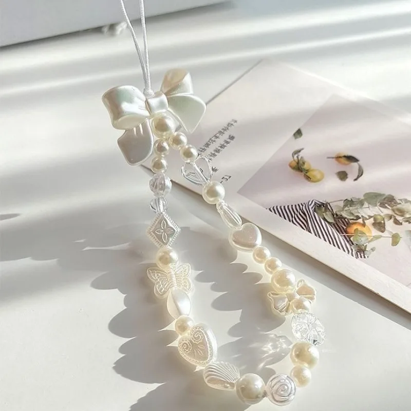 1Pc Pearl Love Heart Bow Beads Cellphone Decor Chain Charm Lanyard Universal Accessories Jewelry Pendant Strap Women Girls
1Pc Pearl Love Heart Bow Beads Cellphone Decor Chain Charm Lanyard Universal Accessories Jewelry Pendant Strap Women Girls